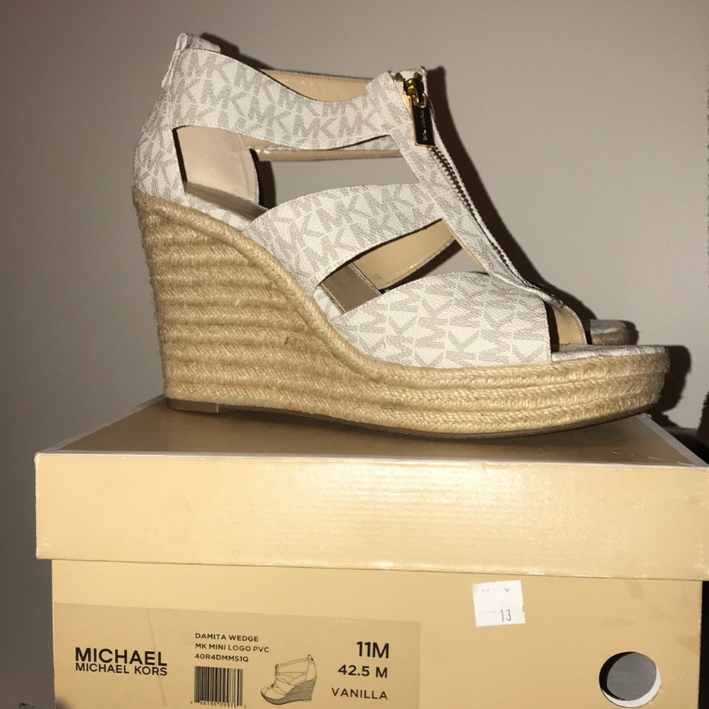 Micheal Kors wedged sandal, in its original box!